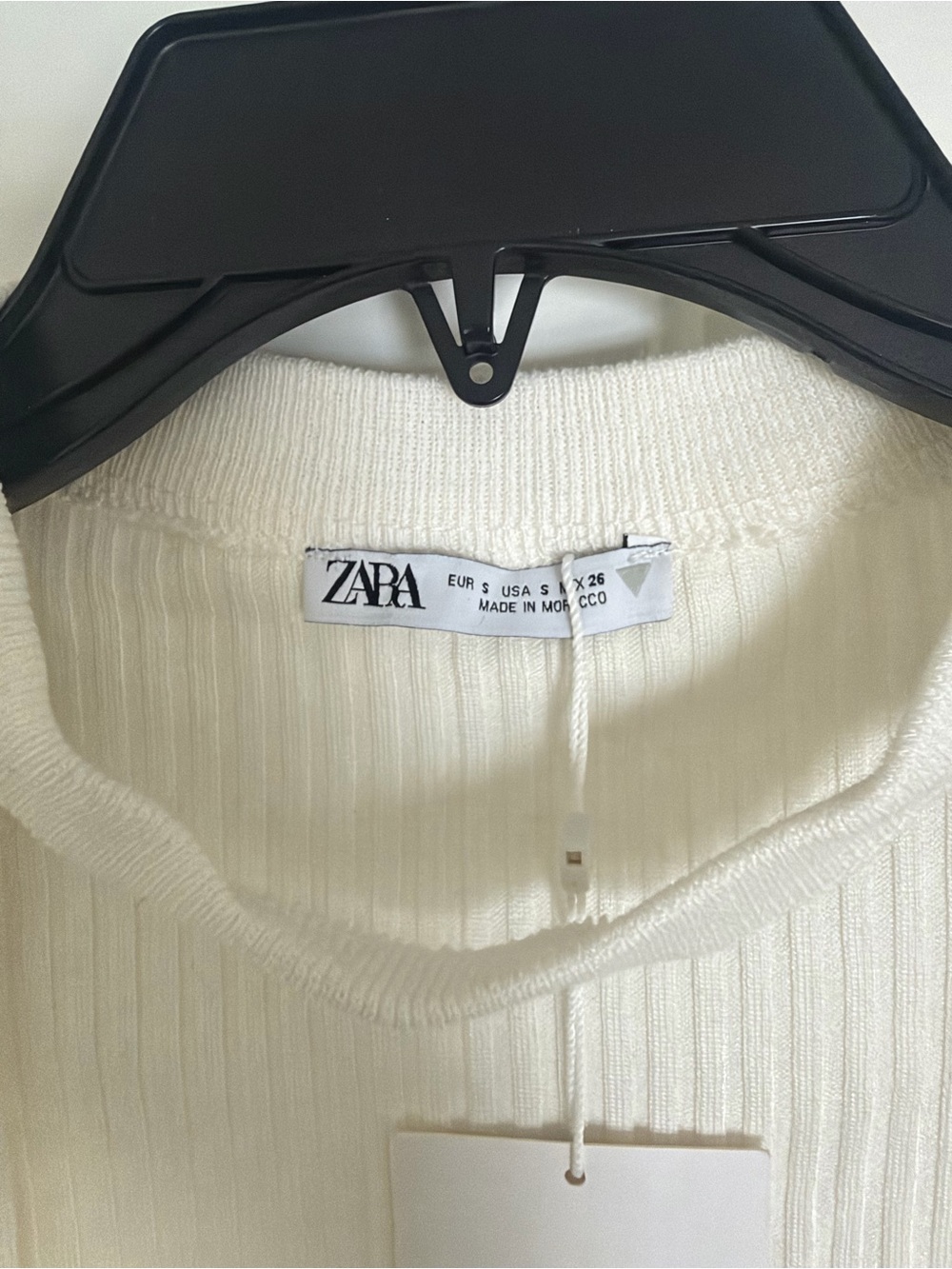 Zara Cream Ribbed Square-Neck Tank - Picture 2 of 2